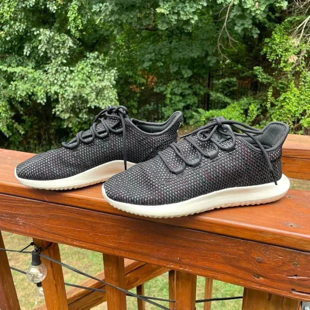 Womens 10 Adidas Black knit running Sneakers